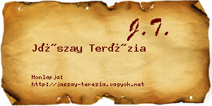 Jászay Terézia névjegykártya