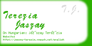 terezia jaszay business card